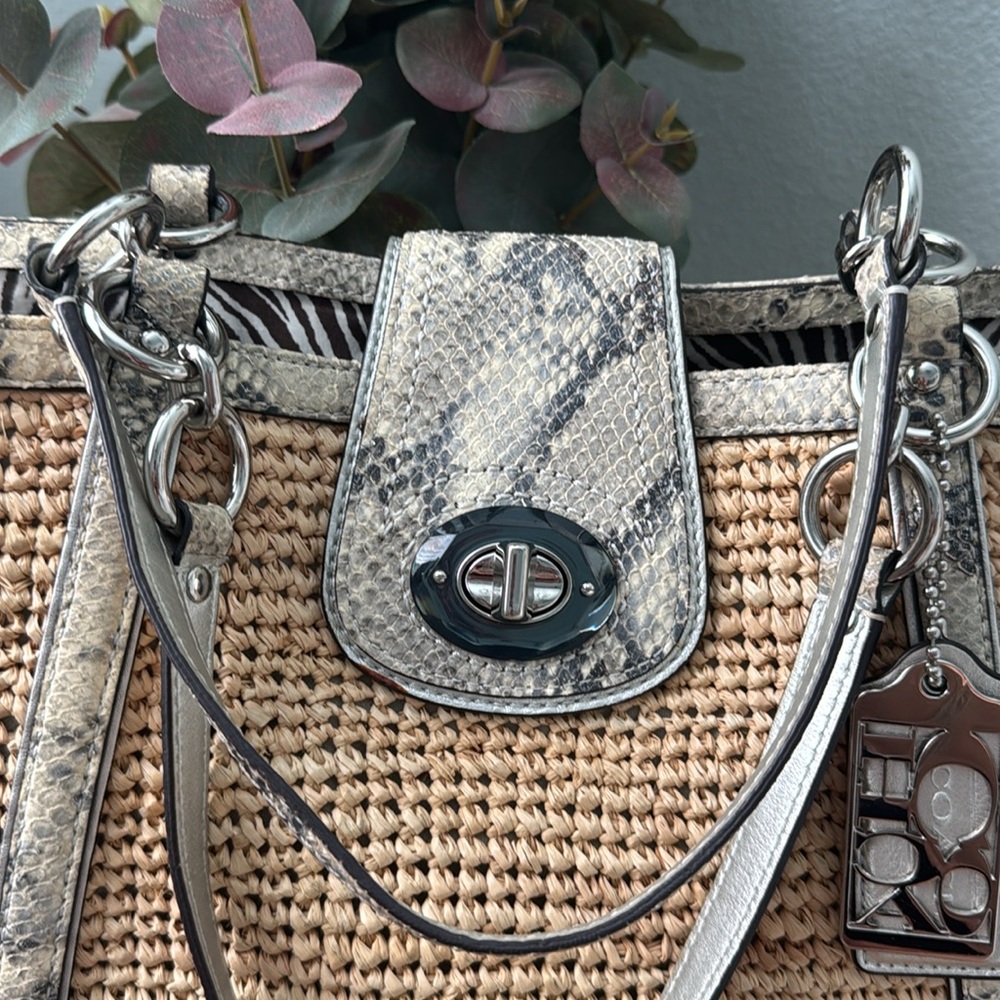Coach Straw Tote - Picture 3 of 9